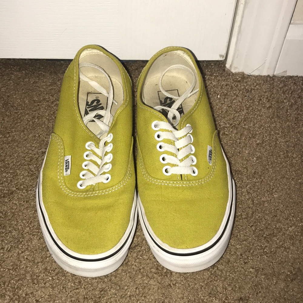 yellow ochre Vans authentic low rise shoes